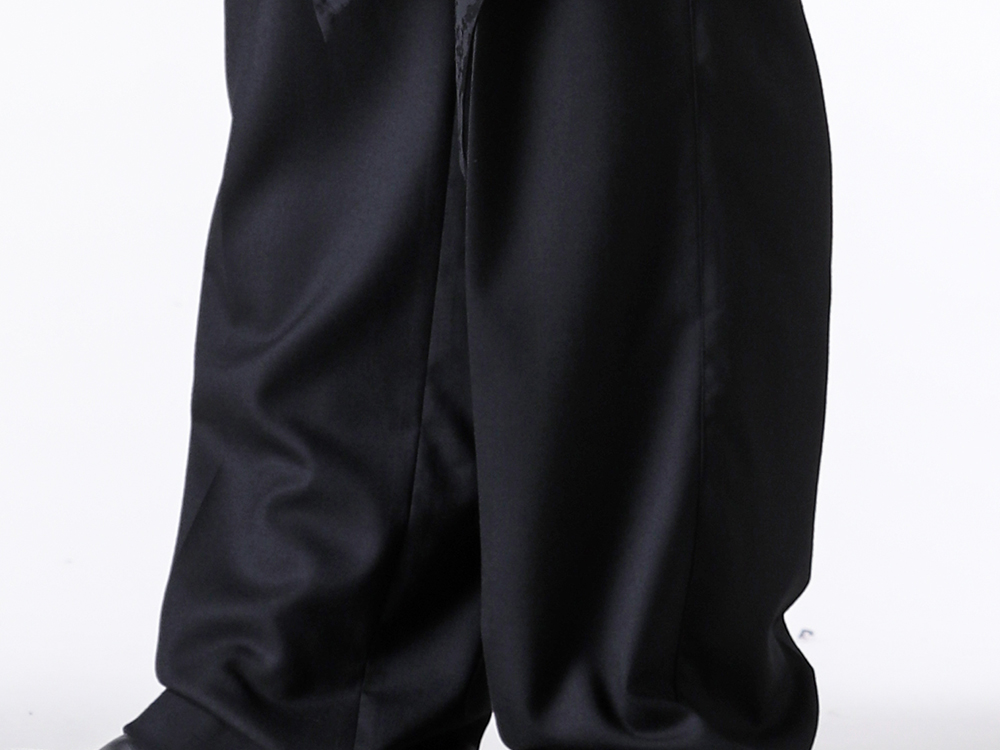 kiryuyrik - 25SS  - Wide Slacks Creating Elegant Shadows and Back Zip Boots with Eye-Catching Square Toe Design - 2 Tuck Wide Slacks (KT-HP42-101) - 9086 Square Toe Back Zip Boots Double Sole (9086) 2-003