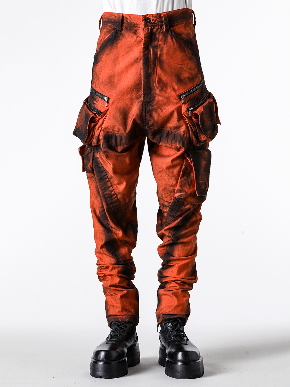 JULIUS - 25PF styling - JULIUS 2025PF Introduction of newly arrived product - 907PAM4 COTTON SATIN BACK TROUSERS 1-007
