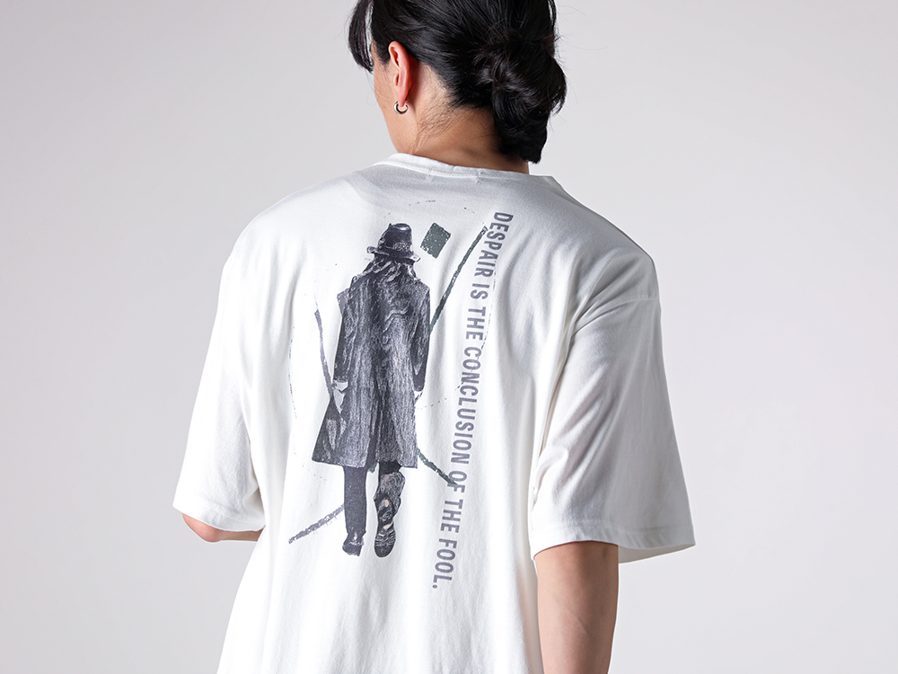 Yohji Yamamoto POUR HOMME - 25-26AW - tops - Short-sleeved printed T-shirt A （Off White） - HL-T93-992 1-0010