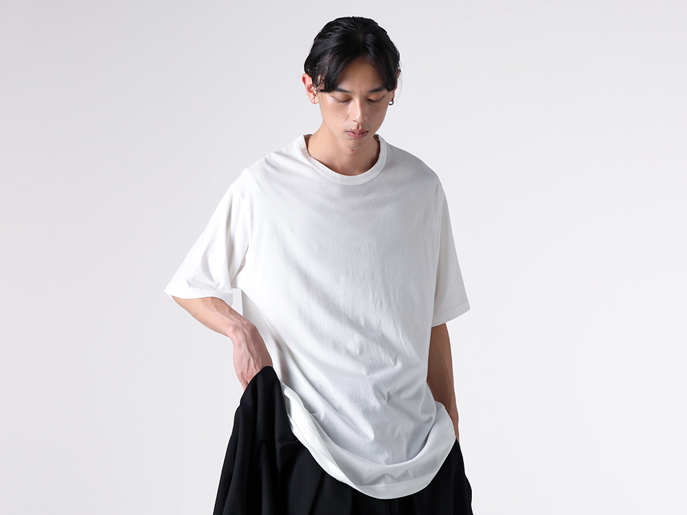 Yohji Yamamoto POUR HOMME - 25-26AW - tops - Short-sleeved printed T-shirt A （Off White） - HL-T93-992 1-009