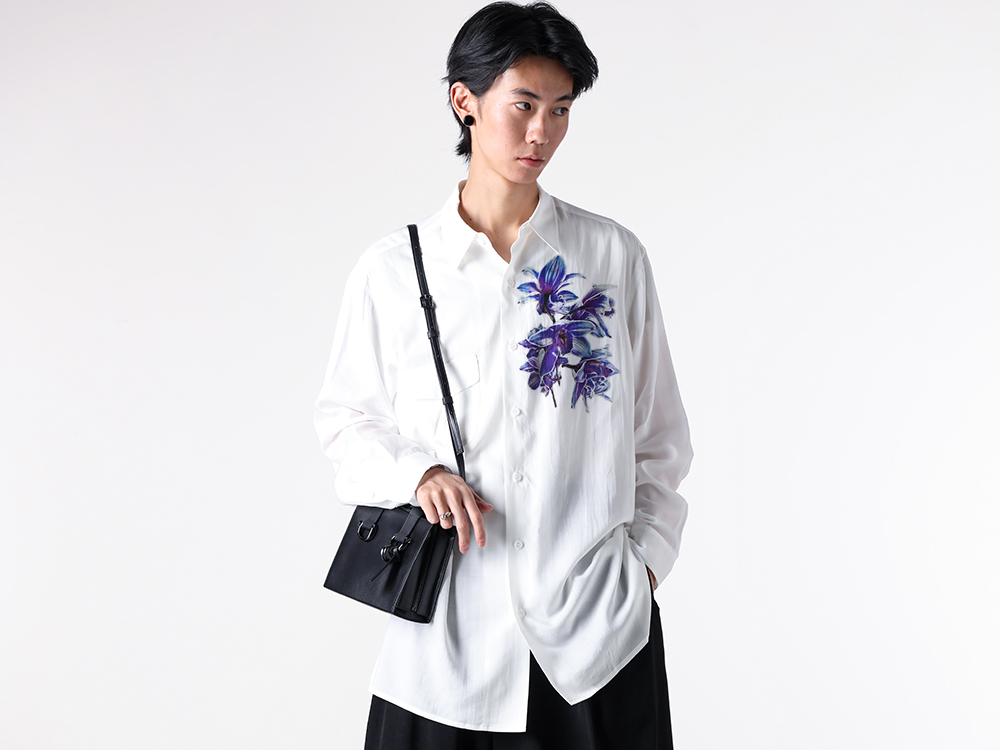 Y's for men 25SS styling - Flower Print Blouse Blue (MP-B11-842)