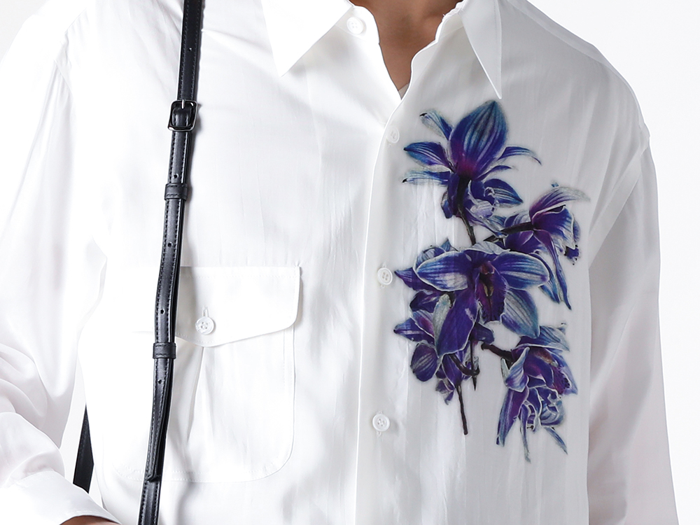 Y's for men 25SS styling - Flower Print Blouse Blue