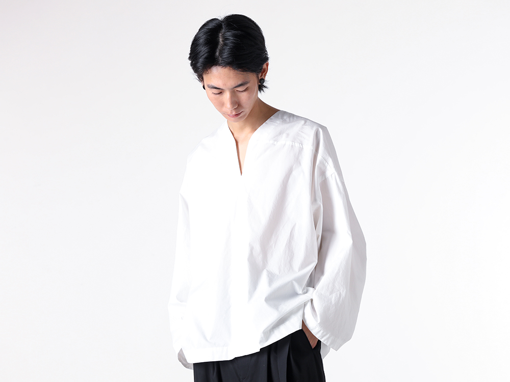 ISŌ - 25SS styling - JAN‑JAN VAN ESSCHE〈TUNIC 38〉Oversized Long Sleeve Tunic with Roll-Up Sleeves - Oversized Long Sleeve Tunic With Roll-Up Sleeves (TUNIC 38) - bracelet bones (M2609) - ring two skulls (M1928) 1-001