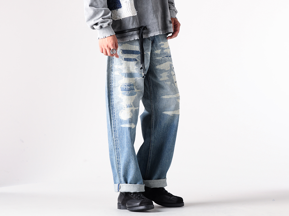 FDMTL – 25SS – Classic Straight Denim - CLASSIC STRAIGHT DENIM CS123 (FA25/MG123) - ASP × DEVOA Hand Made Boots (FW-ASPBB) 2-003