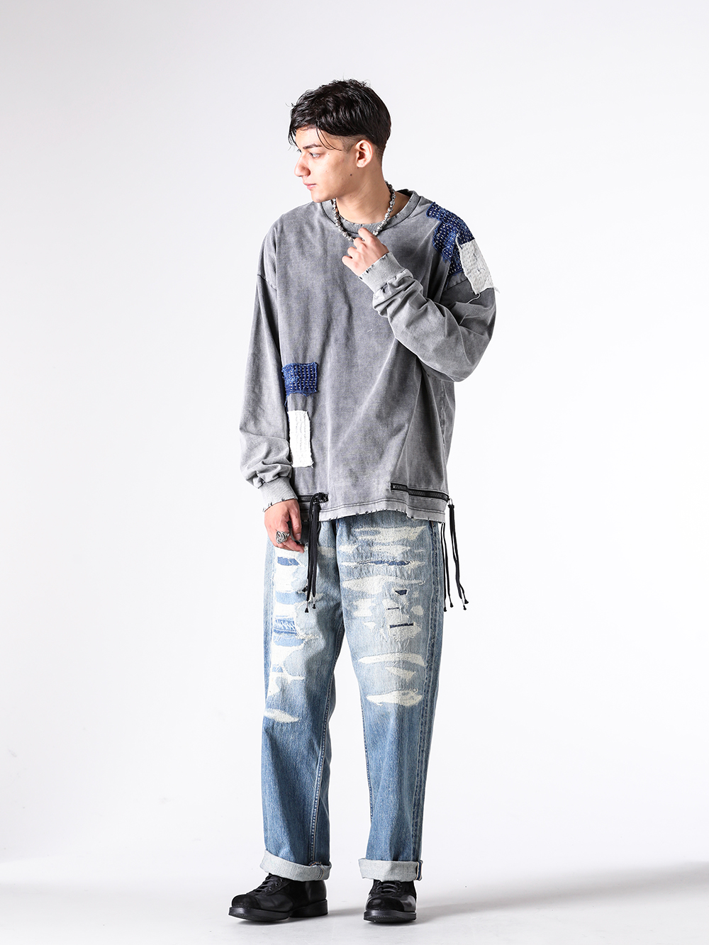 D.HYGEN ロンT D.HYGEN Double Layered Twisted Long Sleeve T-Shirt