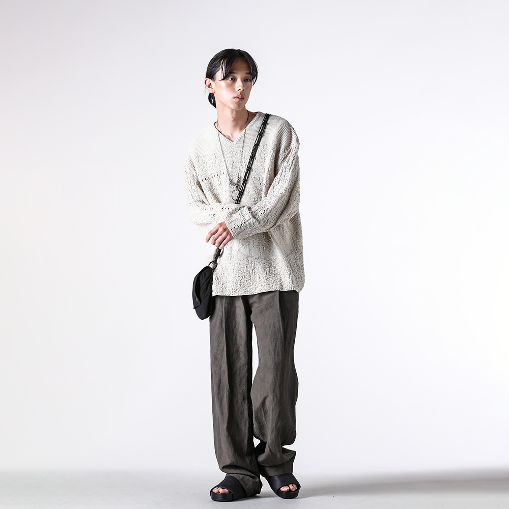 ナベ daisuke tanabe 25SS プルオーバーニット アースカラースタイル