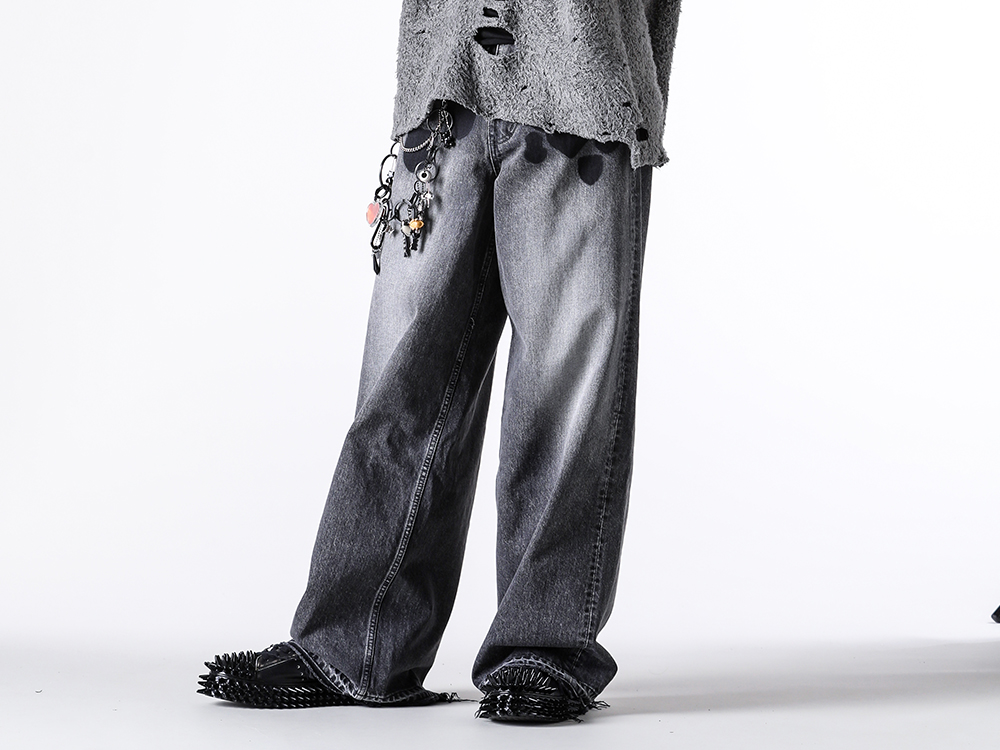 doublet(ダブレット) 25-26AWダメージニット デニムスタイル