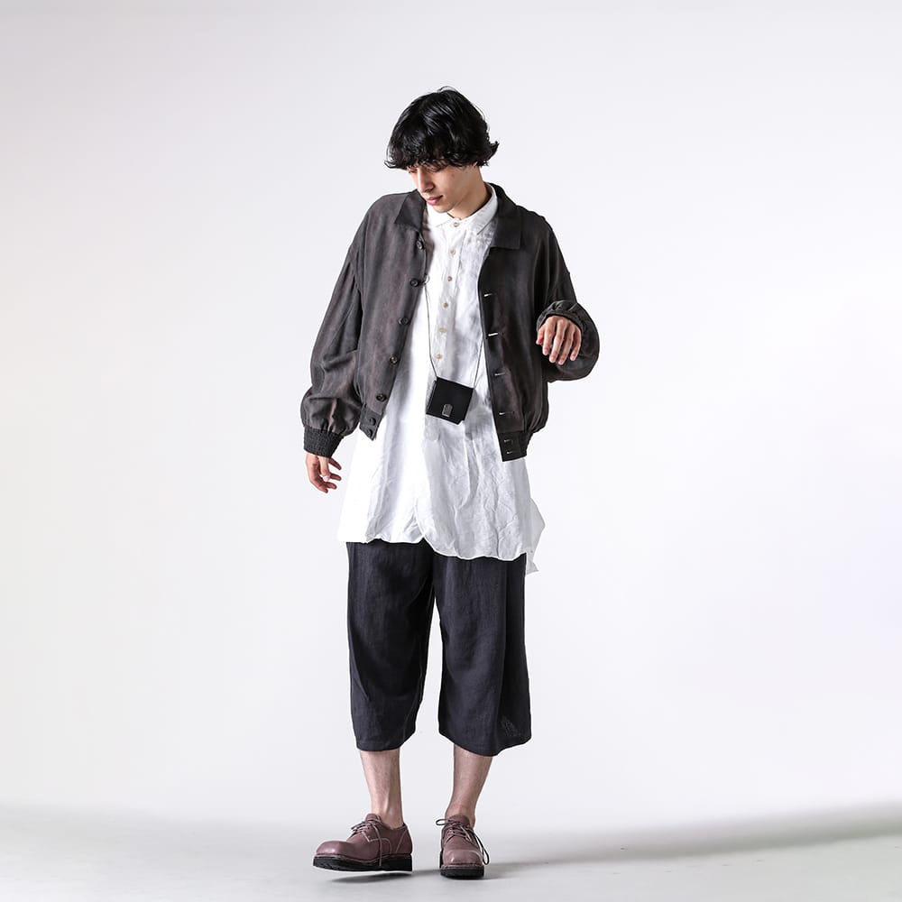 タイルクロップドジャケット ZIGGY CHEN クロップドジャケット ショートパンツスタイル