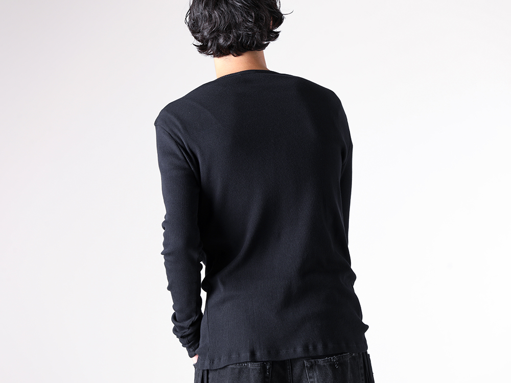 Ann Demeulemeester - 25-26AW - Top - GREG SLIM FIT LONG SLEEVES T-SHIRT （Black） - 2520-M-JTS12 1-005