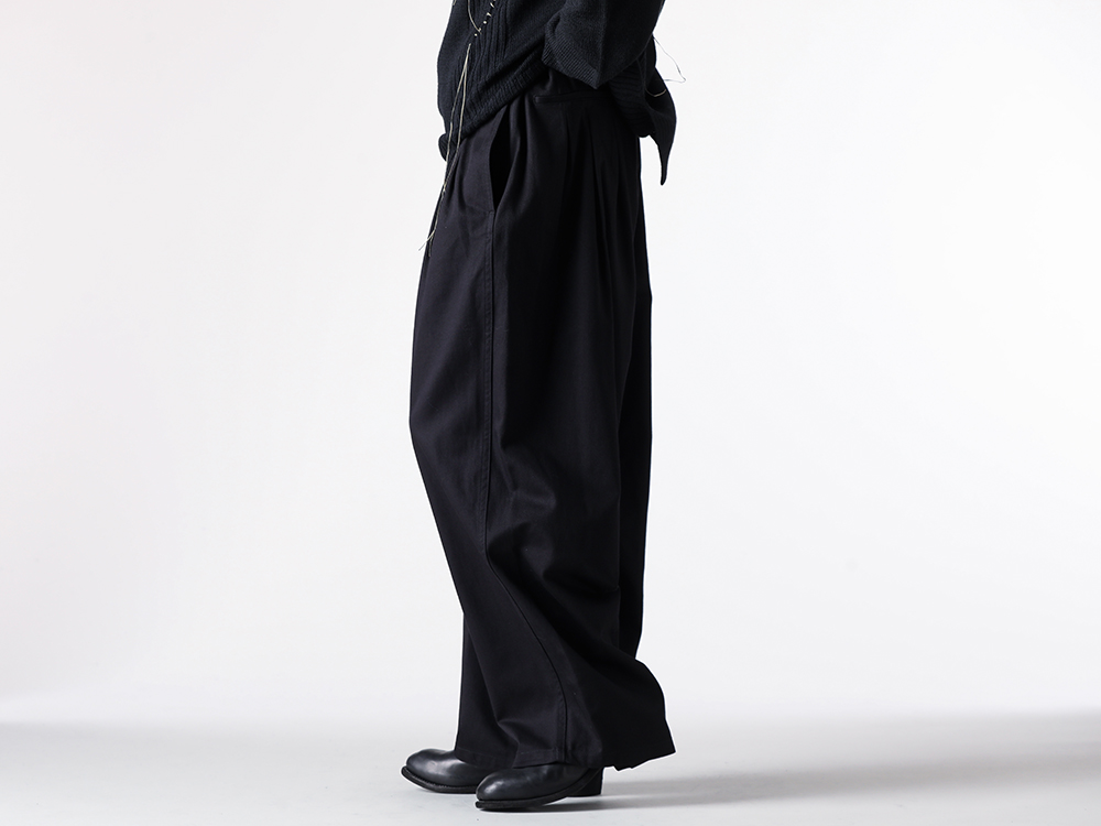 Y's for men - 25-26AW  - Y's for men - MA-P02-002 - 12 Tuck Pants （Black） 2-005