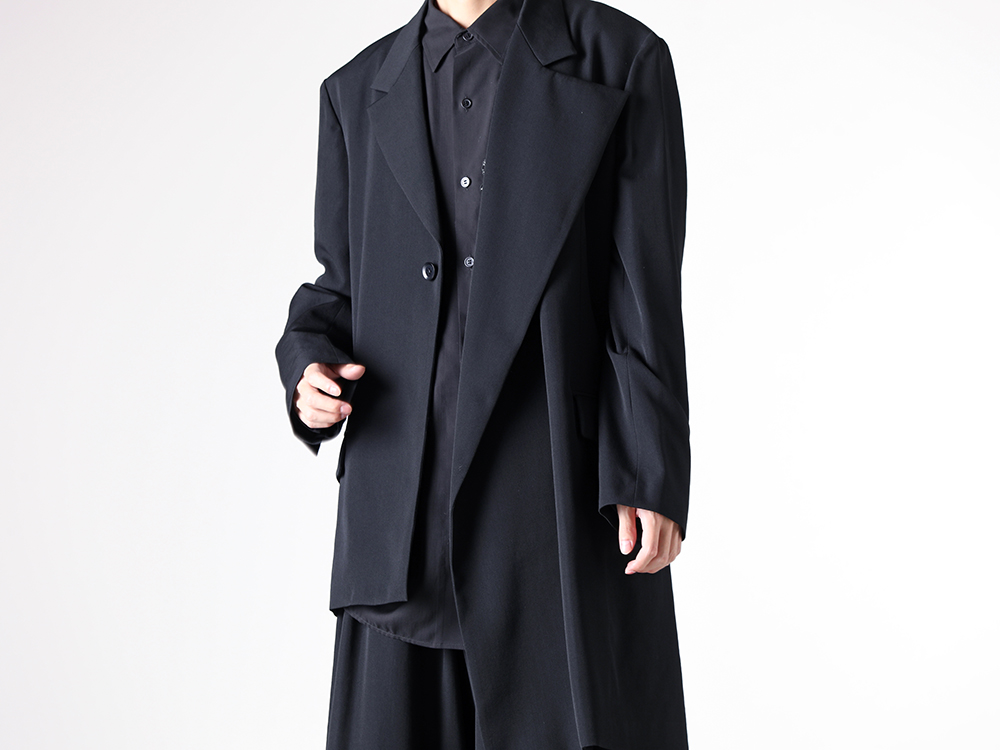 GroundY - 25-26AW - Jacket - Asymmetry Jacket （BLACK） - GA-J01-101 1-002