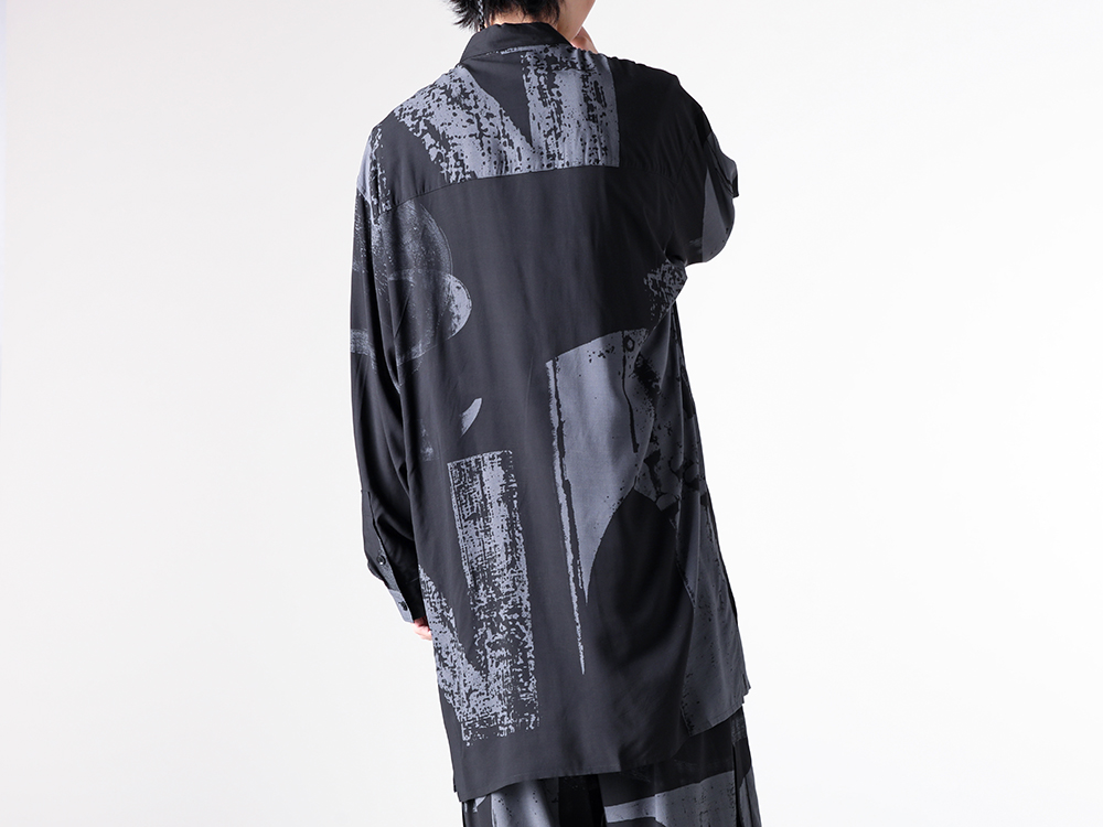 GroundY - 25-26AW  - Shirt - Long Shirt （BLK×GRY） - GL-B05-202 2-002
