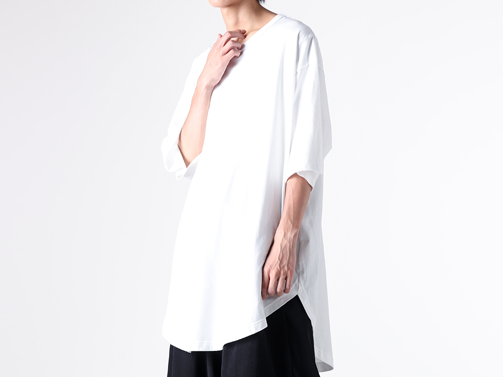 GroundY - 25-26AW - Short  Sleeve T-Shirt - Short Sleeve Jumbo Round T-Shirt （WHITE） - GA-T05-040 4-005