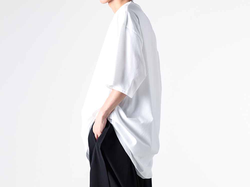 GroundY - 25-26AW - Short  Sleeve T-Shirt - Short Sleeve Jumbo Round T-Shirt （WHITE） - GA-T05-040 4-006
