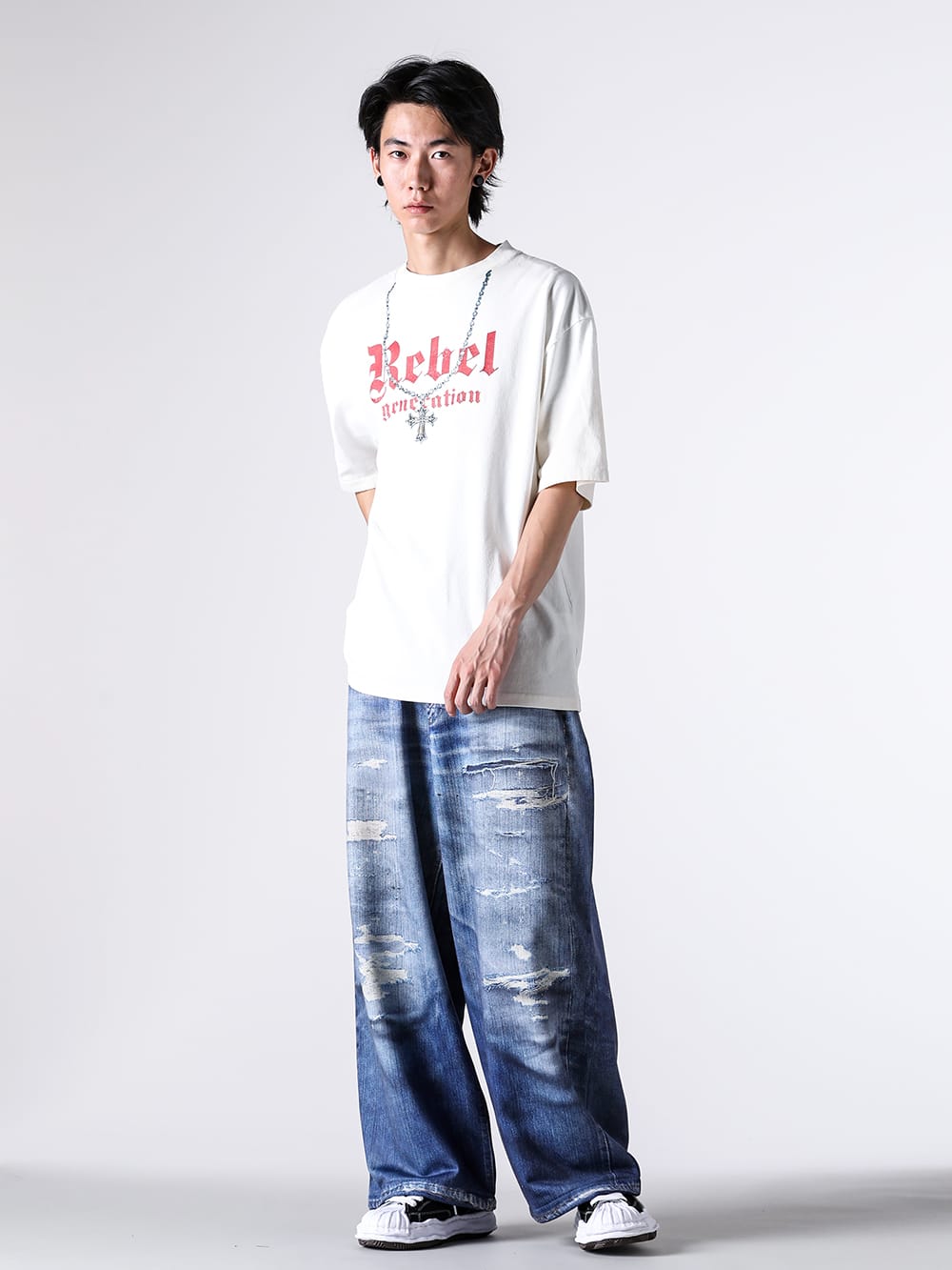 TALKING ABOUT THE ABSTRACTION - 25AW styling - 2526aw-t-005-white & 2526aw-t-005-black 1-002