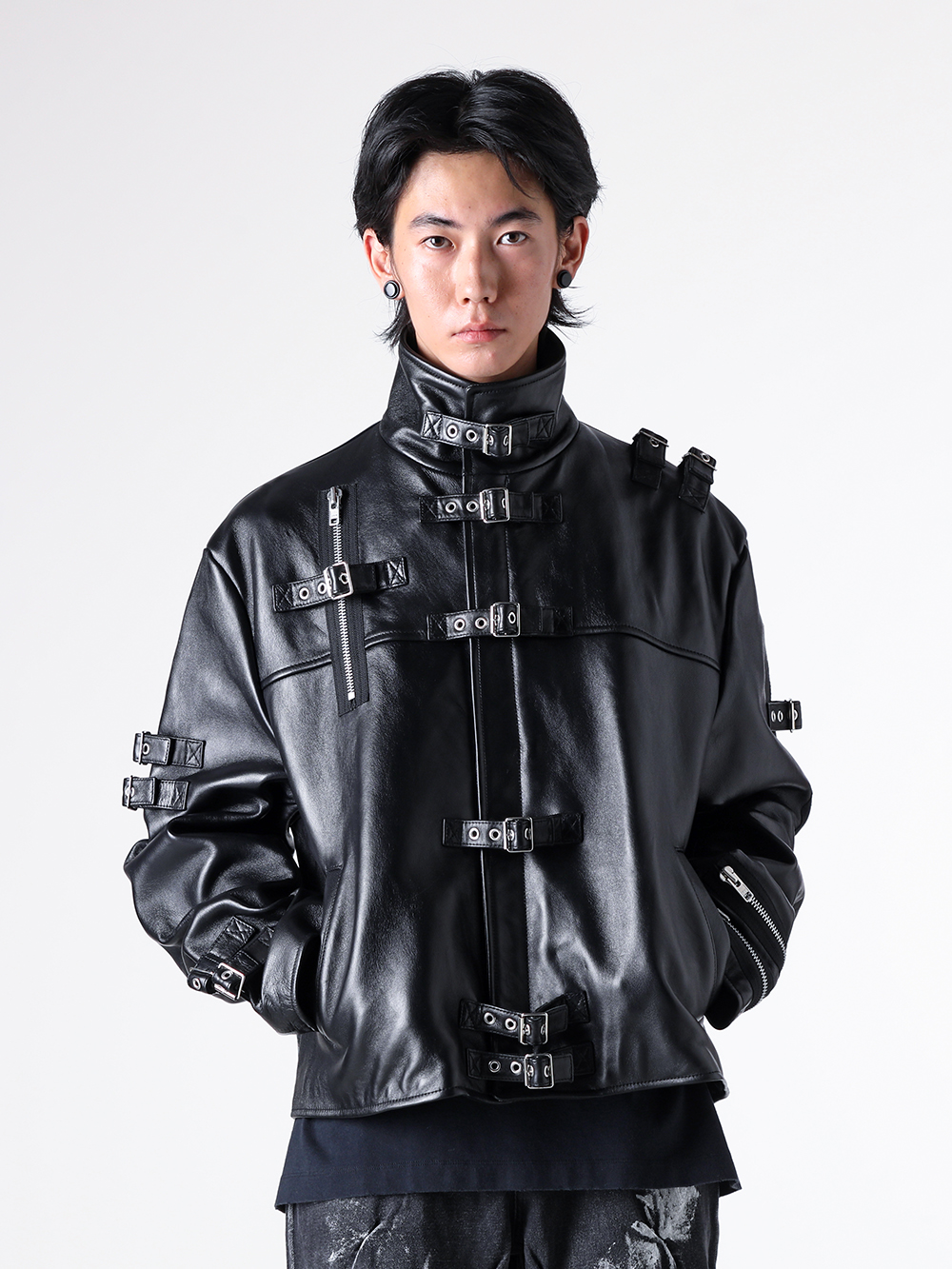 doublet - 2025AW styling - Outer - 25AW06BL222 Buckle Overlord Leather Jacket4 1-001