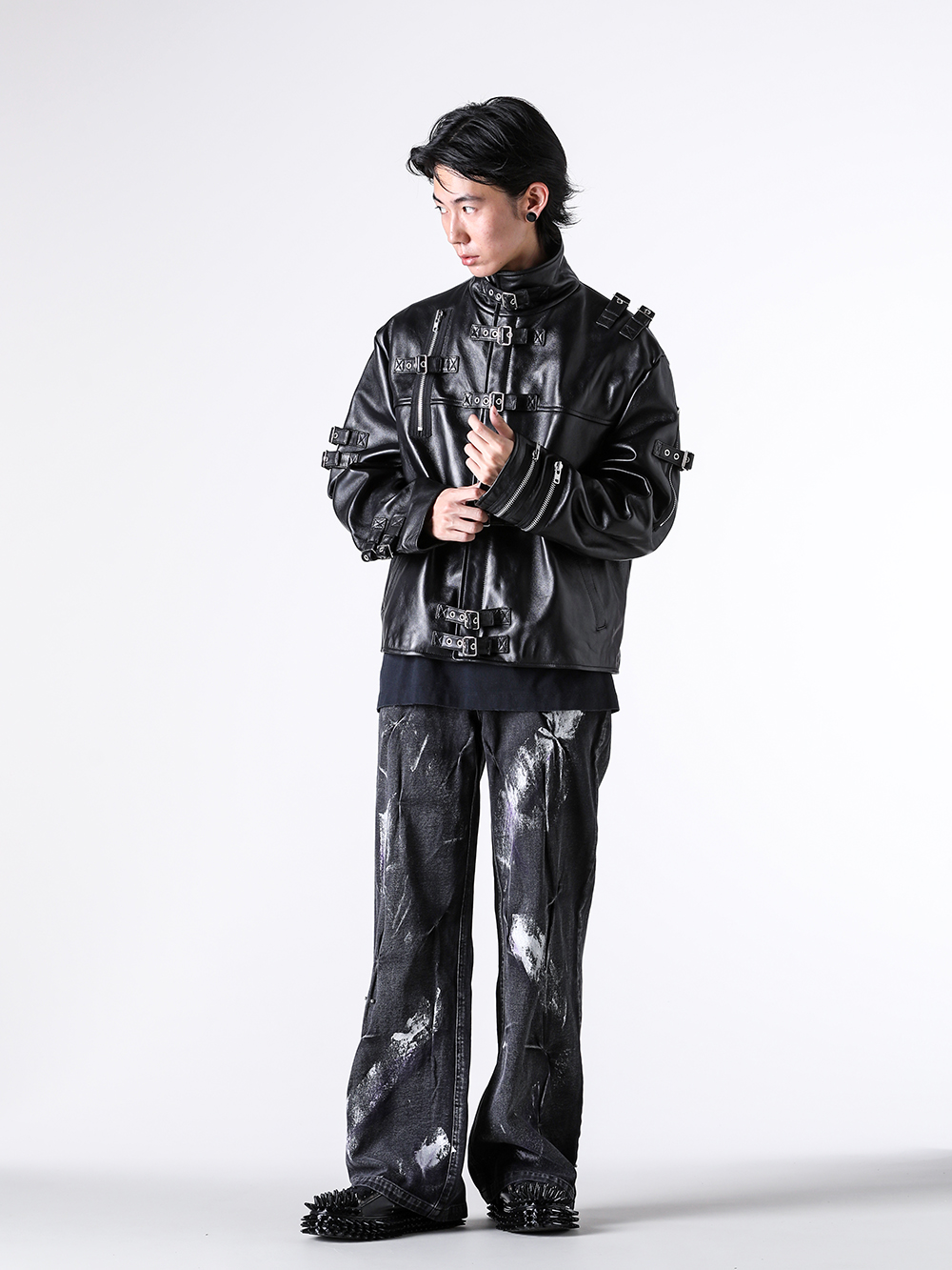 doublet - 2025AW styling - Outer - 25AW06BL222 Buckle Overlord Leather Jacket 1-003