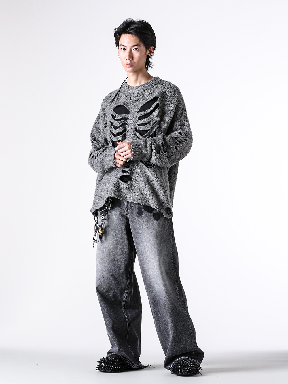 doublet - 2025AW  - Knit and Shirt - 25AW61KN192 Ribcage Knit Pullover 2-003