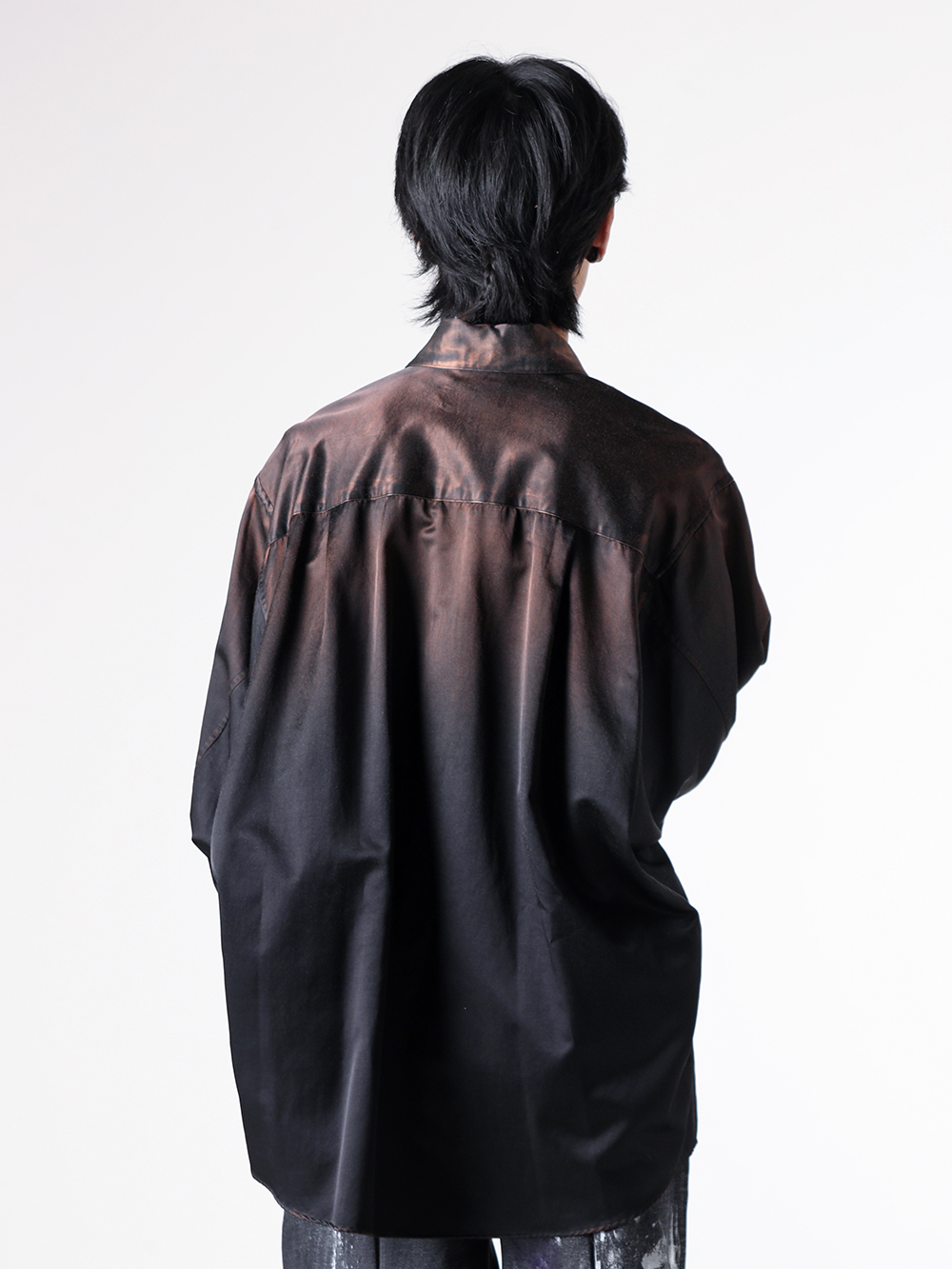doublet - 2025AW  - Knit and Shirt - 25AW38SH160 Sun-Fade Satin Shirt 2-005
