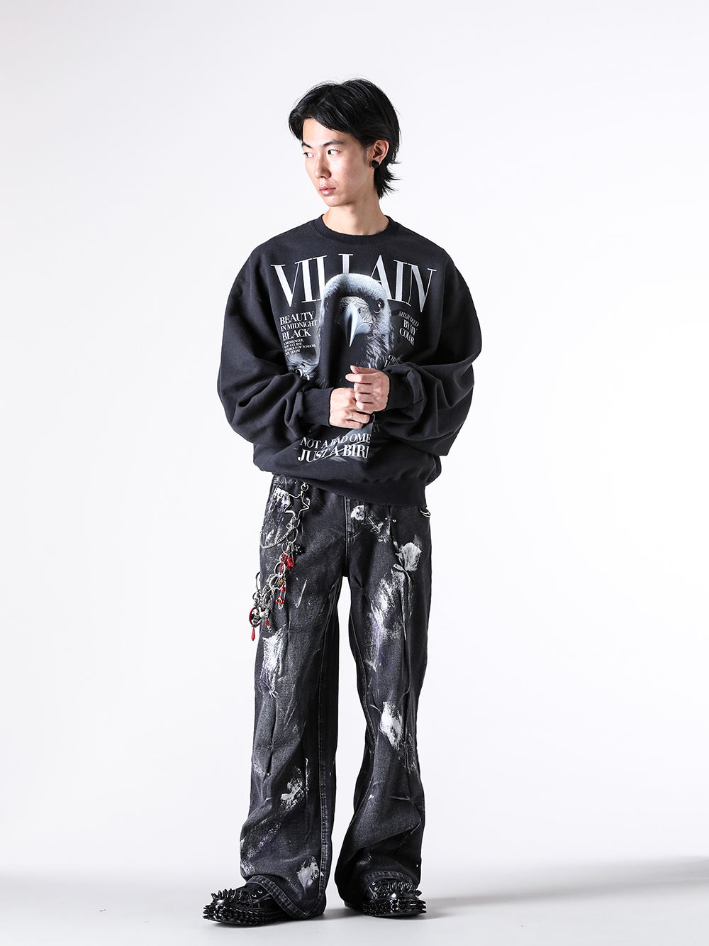 doublet - 2025AW - Sweater and Parka - 25AW53CS412 Villain Cover Print Sweat Shirt 3-006