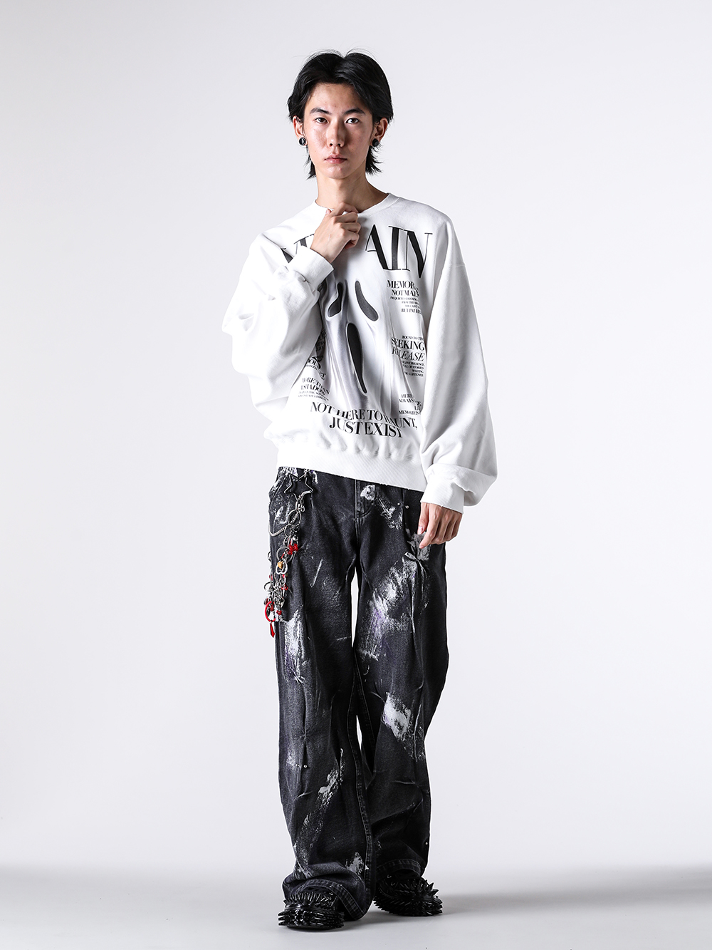 doublet - 2025AW - Sweater and Parka - 25AW53CS412 Villain Cover Print Sweat Shirt 3-008