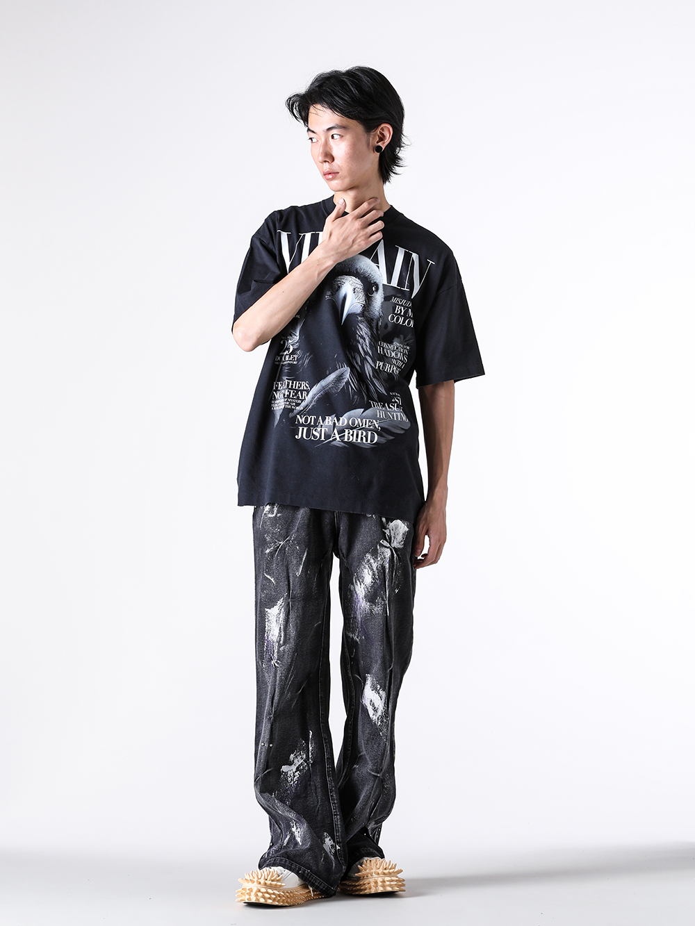 doublet - 2025AW - Short sleeve tees - 25AW48CS411 Villain Cover Print T-Shirt 4-002