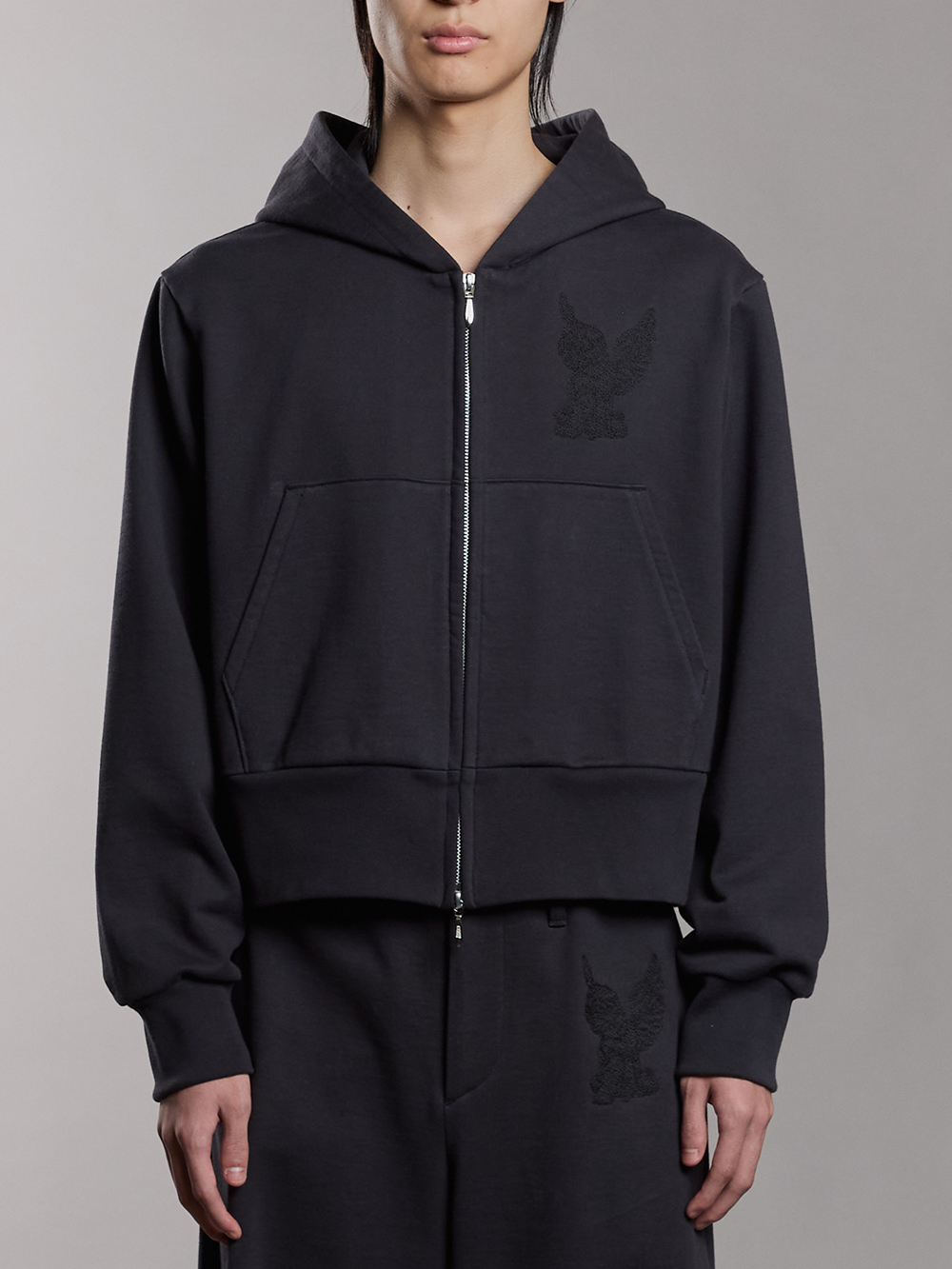MASU - 25-26AW - Tops - B25F9CS001 MB ZIP-UP HOODIE 4-001