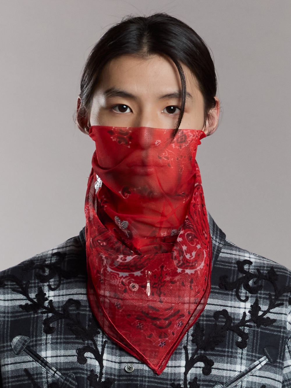 MASU - 25-26AW - Accessories - M25F9OJ003-GHOST PAISLEY SCARF 6-006