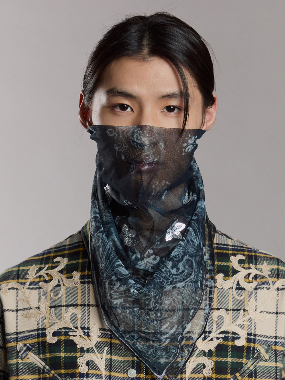 MASU - 25-26AW - Accessories - M25F9OJ003-GHOST PAISLEY SCARF 6-007