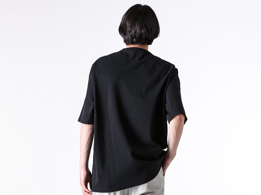 DEVOA - 25-26AW - T-Shirt - Short Sleeve Vintage Wash & Print (BLACK) - CSC-2JC1 2-008