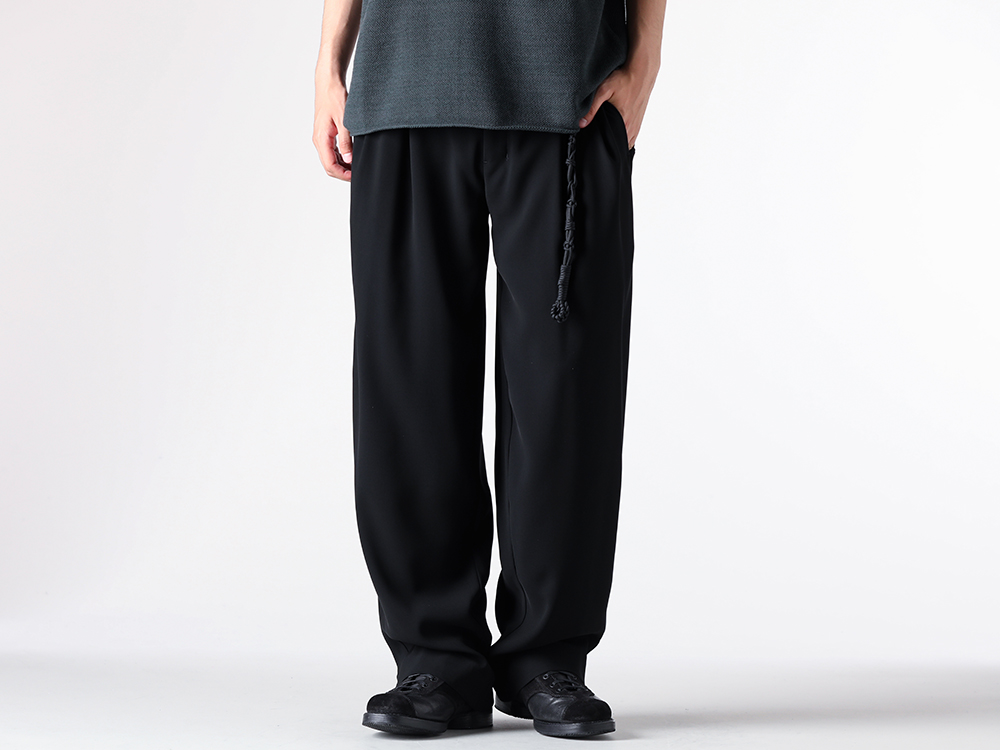 DEVOA - 25-26AW - Pants - Baggy Pants Matte Polyester （BLACK） - PTJ-SMPB 3-001
