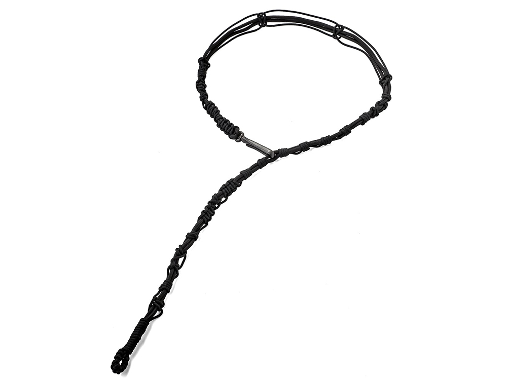 DEVOA - 25-26AW - Accessories - DEVOA x TOLAN Collaboration Rope Belt Hand Nitted (BLACK) - ACS-TCRB 4-003