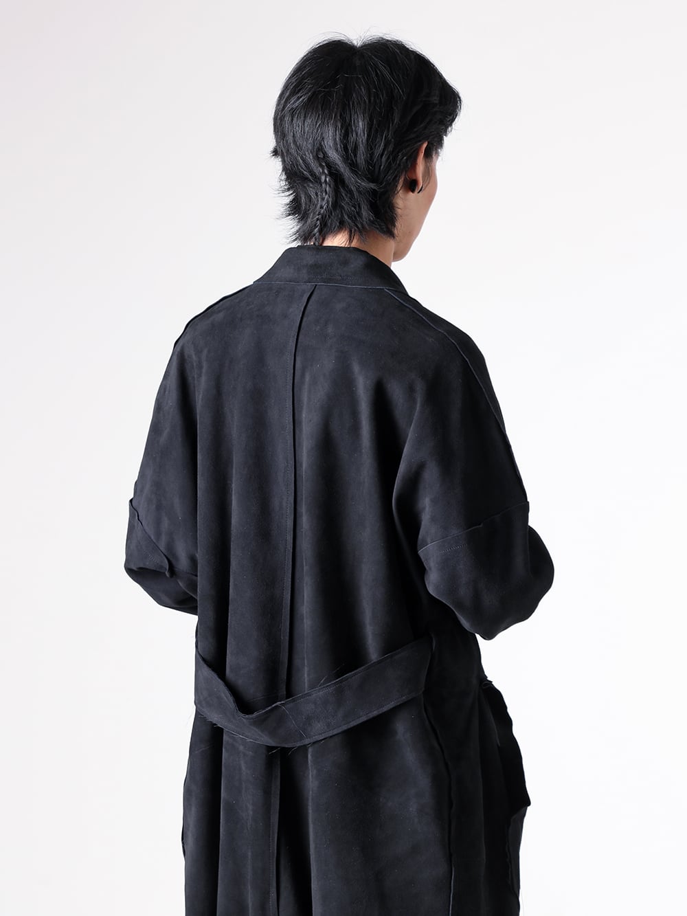 sulvam - 25AW styling - Outer - M-L01-900 - Classic Leather Gown Coat 1-002