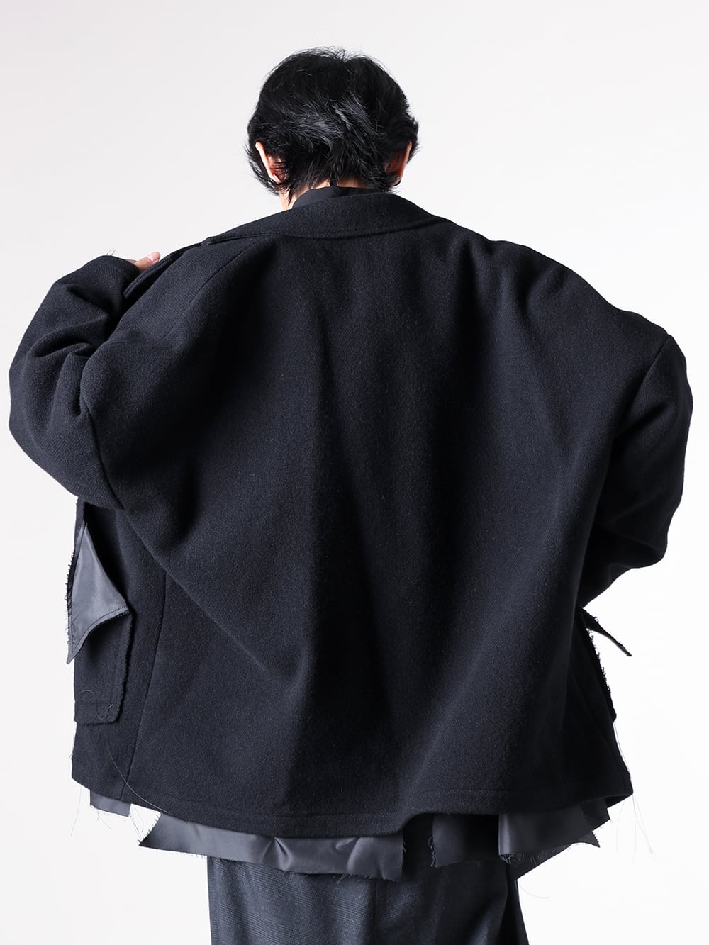 sulvam - 25AW styling - Outer - MW-C02-400 - Short Broken Coat  1-002
