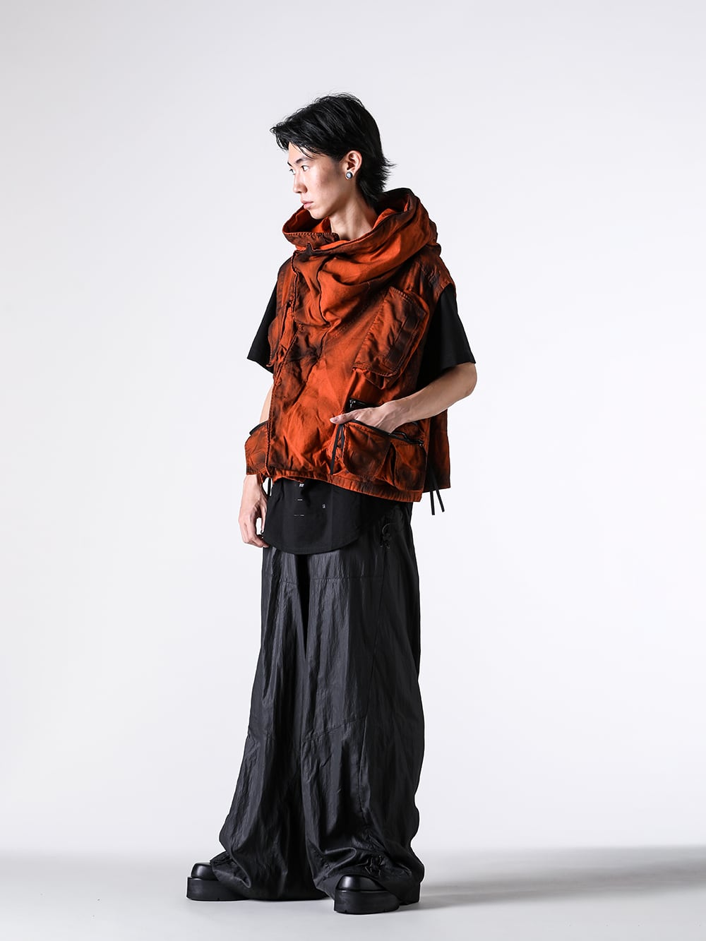 JULIUS - 25PF Styling - Tops - 907VEM1-C - COTTON SATIN BACK VESTp 1-003