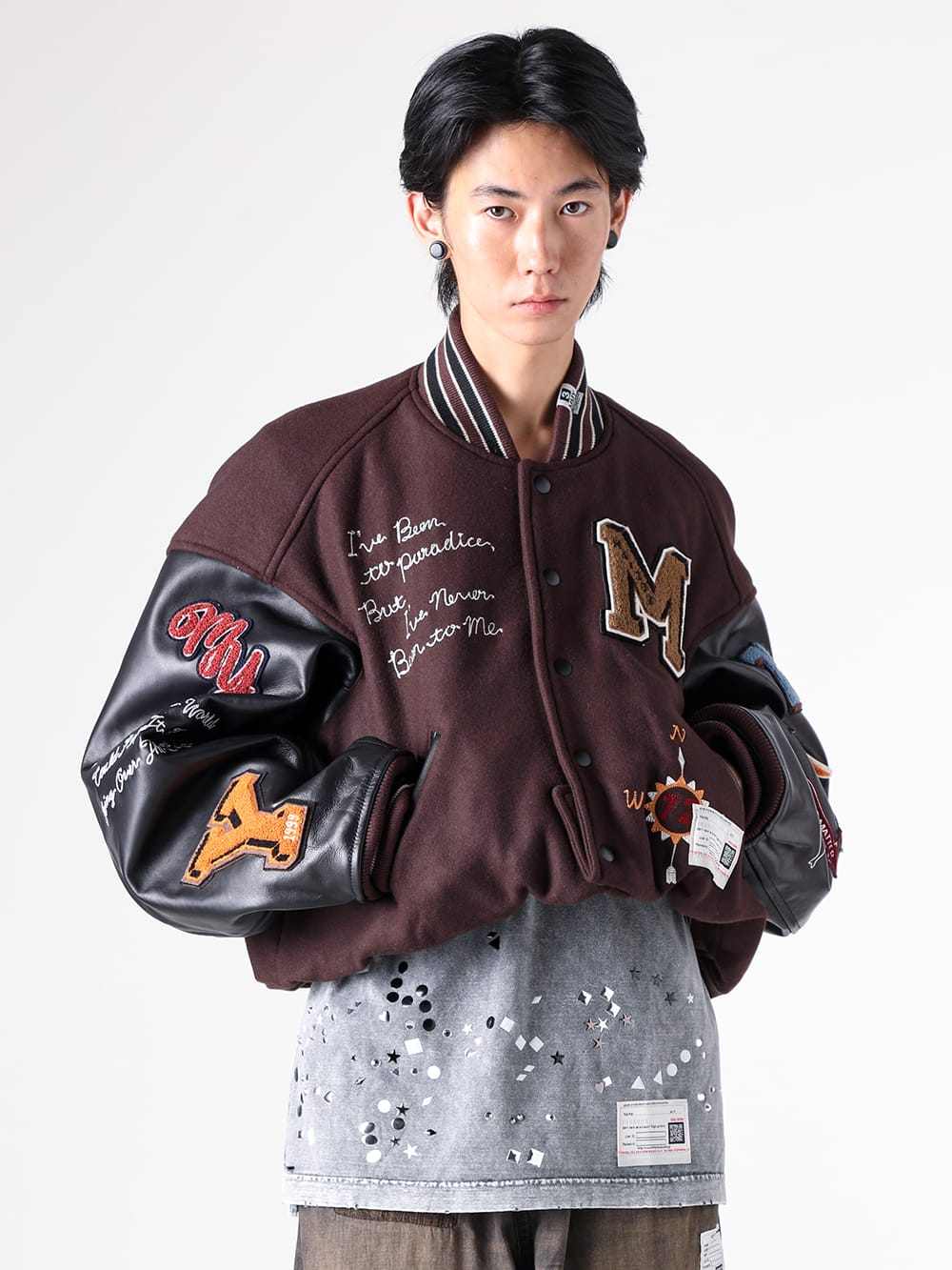 Maison MIHARA YASUHIRO - B15BL041 - Roll-Up Hem Stadium Jumper 2-004