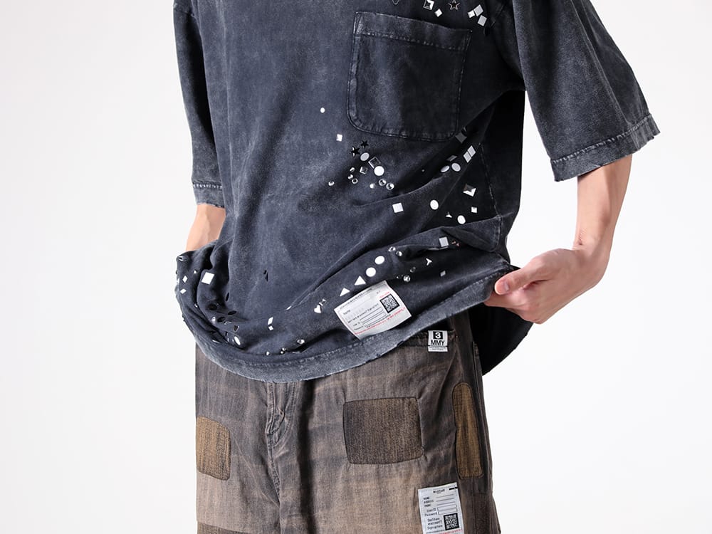 Maison MIHARA YASUHIRO - A15TS631 - Embellished Bleached Tee 3-003