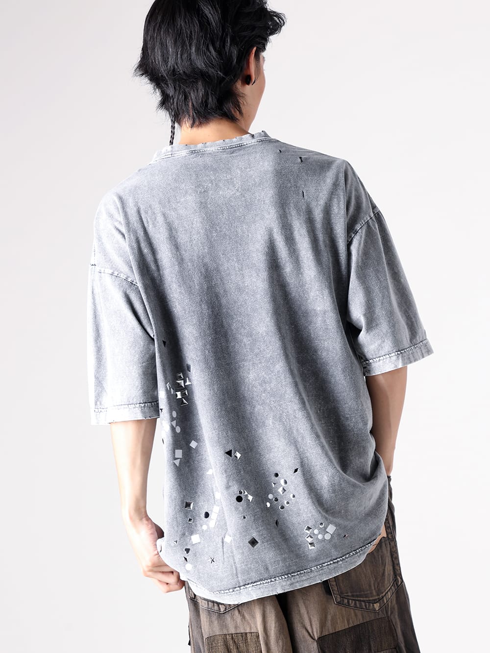 Maison MIHARA YASUHIRO - A15TS631 - Embellished Bleached Tee 3-005