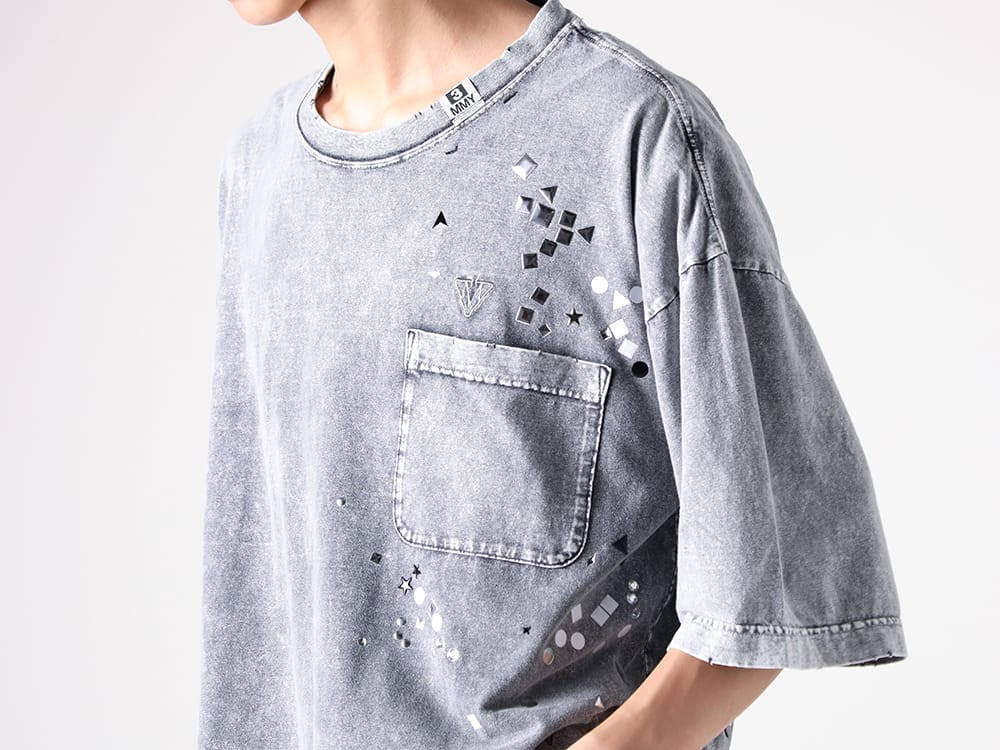 Maison MIHARA YASUHIRO - A15TS631 - Embellished Bleached Tee 3-006
