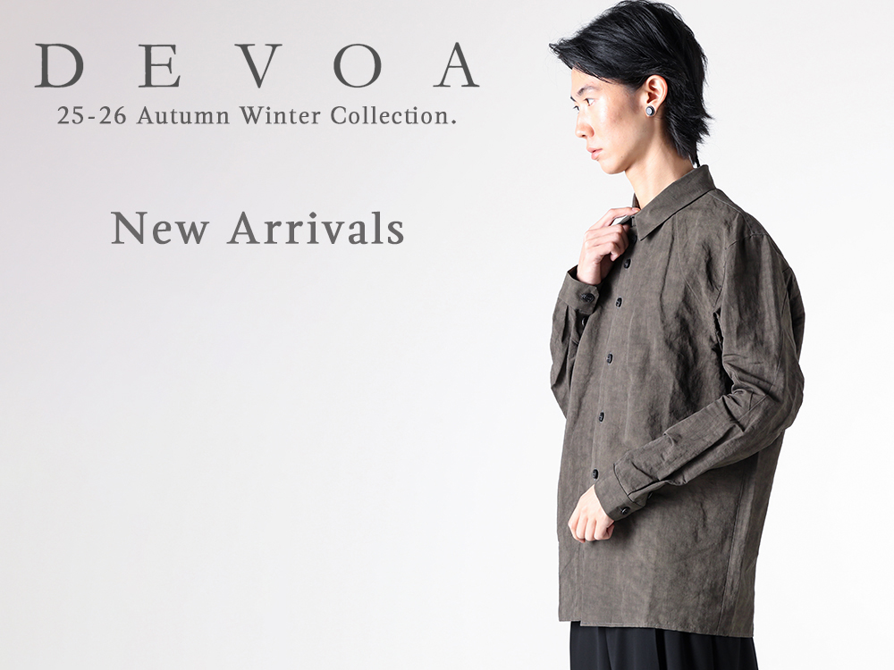 『DEVOA/デヴォア』 アナトミカルリネンブルゾン デヴォア DEVOA Coat hand sewing wool super 120's / bamboo