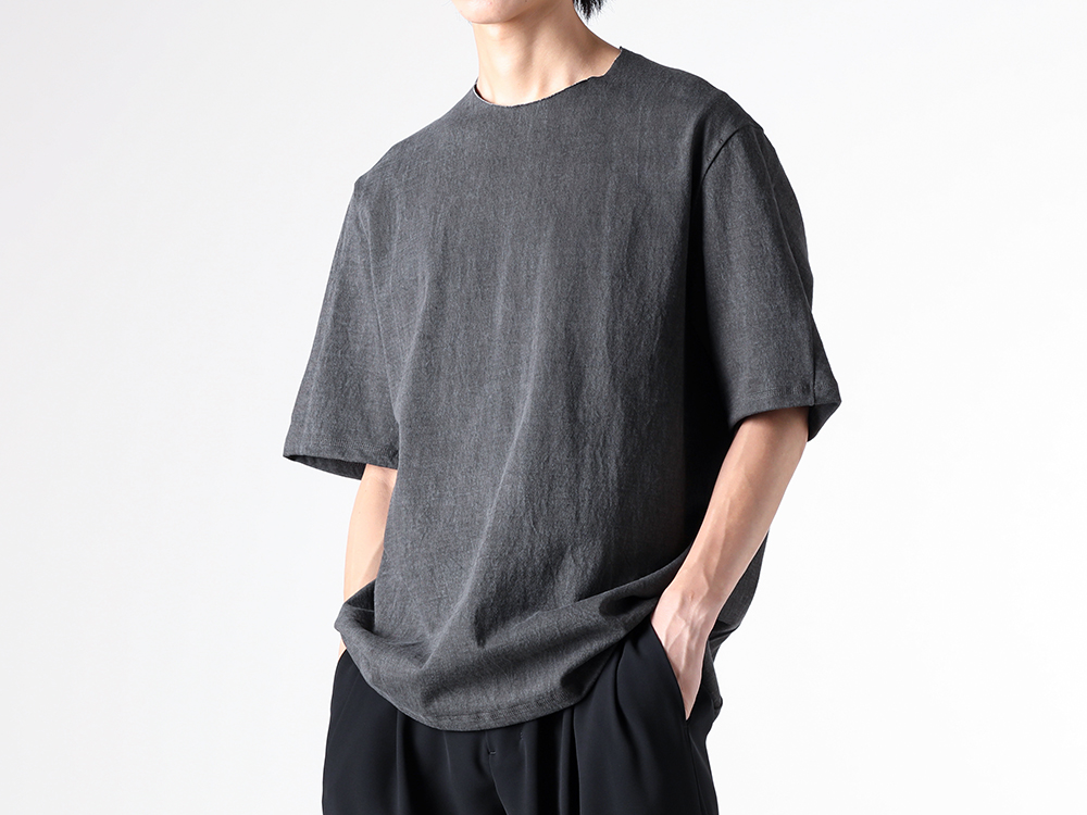 DEVOA - 25-26AW  - Short Sleeve T-Shirt - Short Sleeve Pigment Dye Jersey （CHARCOAL） / CSC-DCK1 2-003
