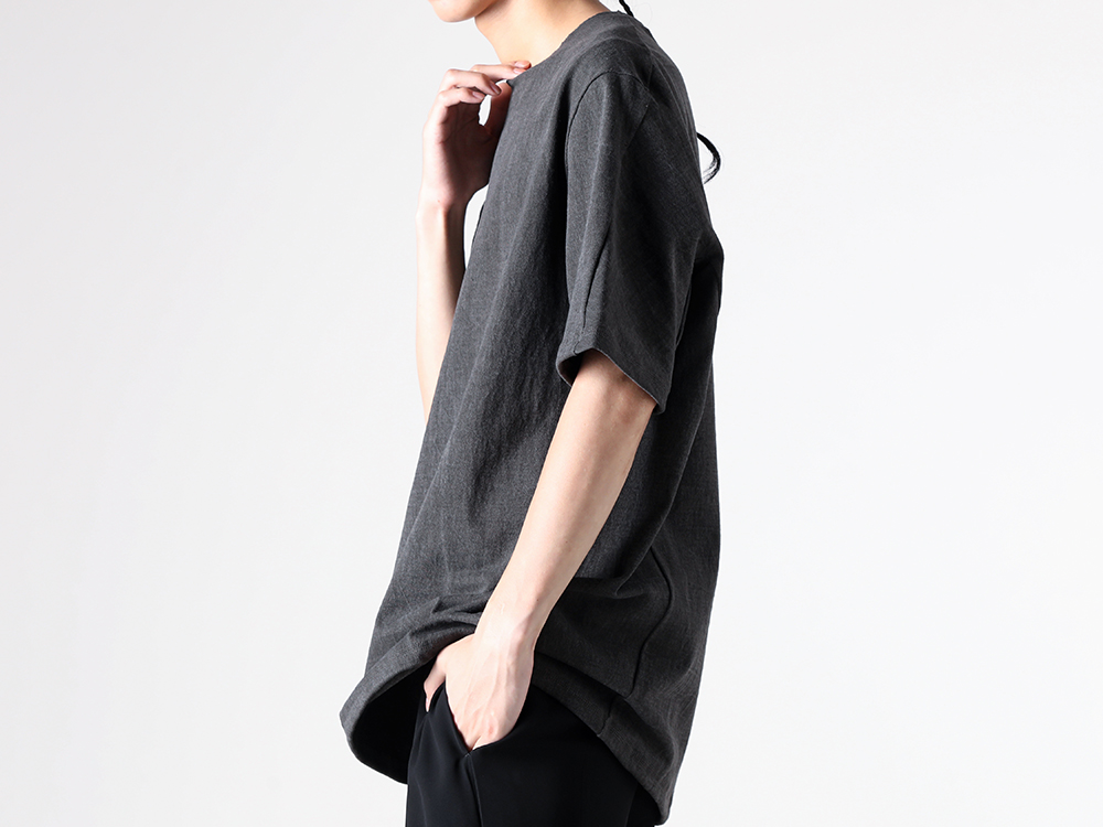 DEVOA - 25-26AW  - Short Sleeve T-Shirt - Short Sleeve Pigment Dye Jersey （CHARCOAL） / CSC-DCK1 2-004