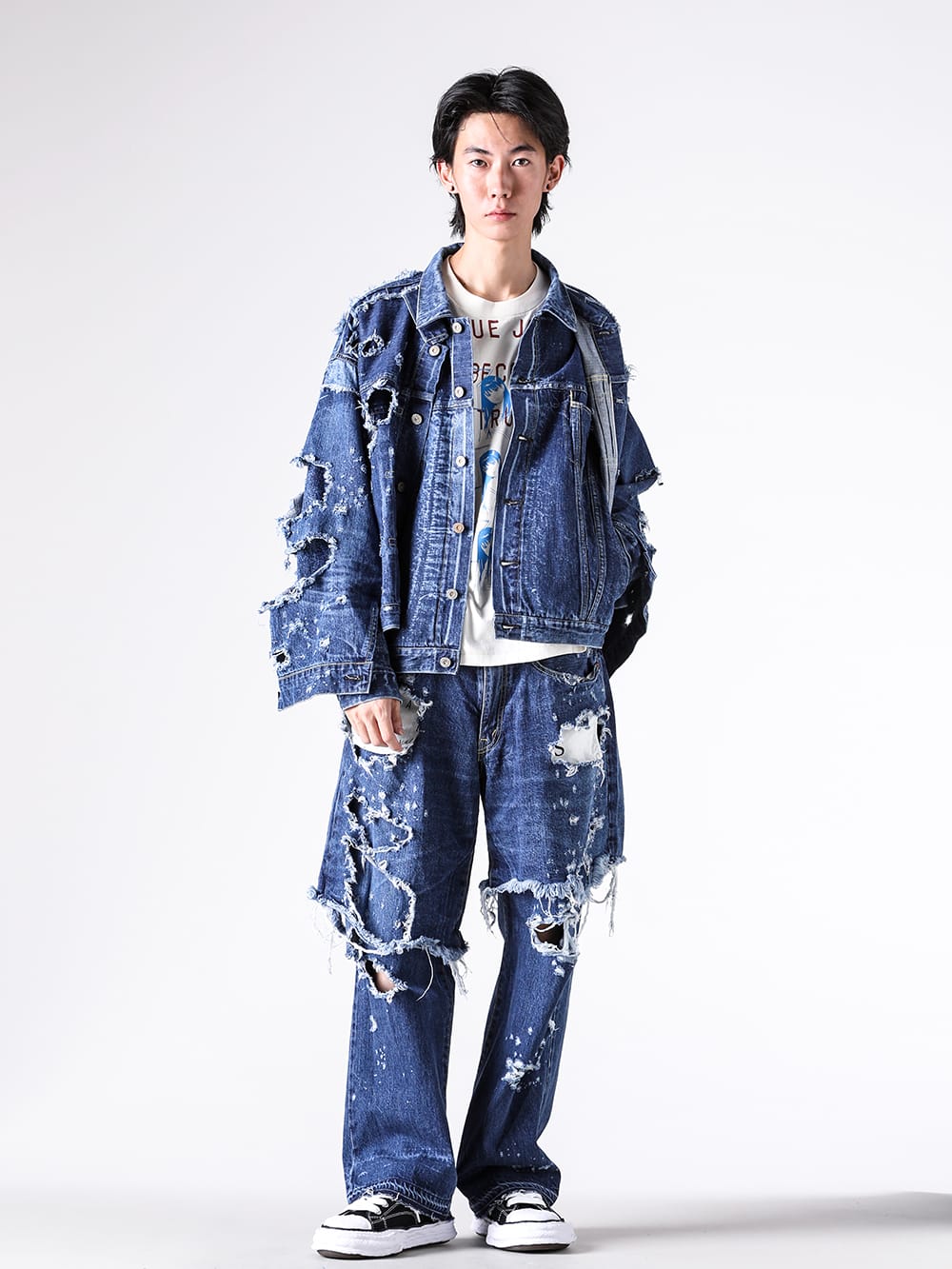 SEVESKIG- Re:Layer Denim Jacket - INDIGO styling images 2