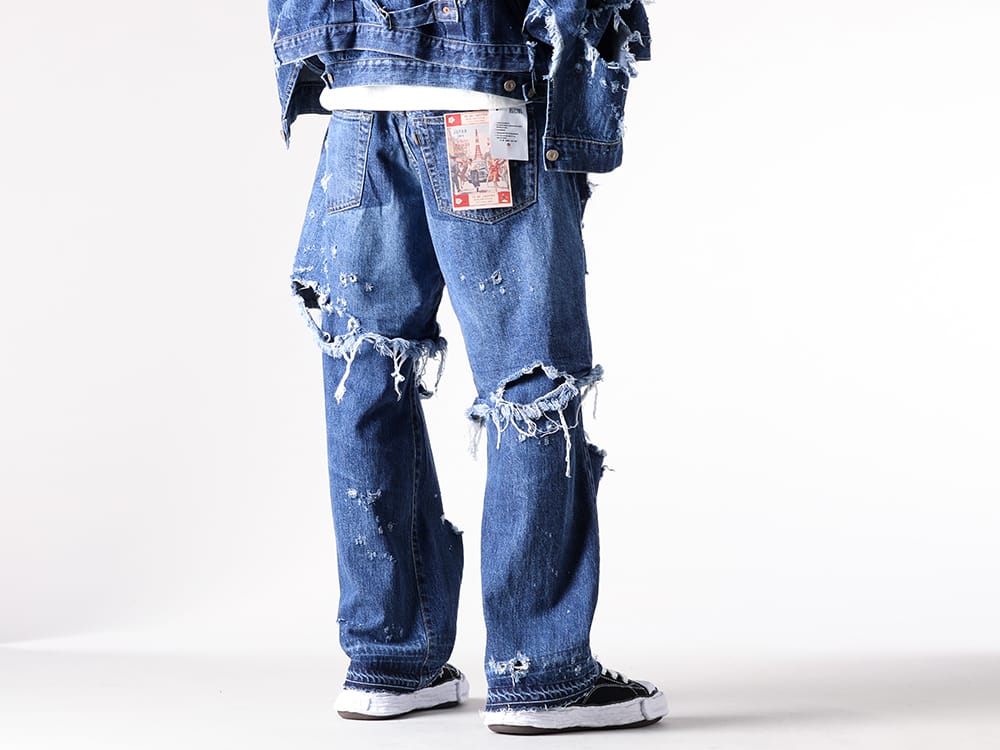SEVESKIG- Re:Layer 5P Denim Pants - INDIGO styling images 4