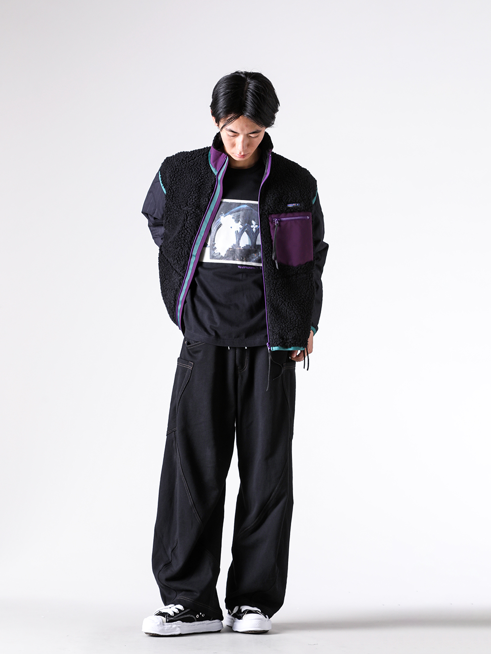 KHOKI - 25-26AW - Coat・Jacket - Freece-texture jacket （Black） - 25fw-jk-01 1-006