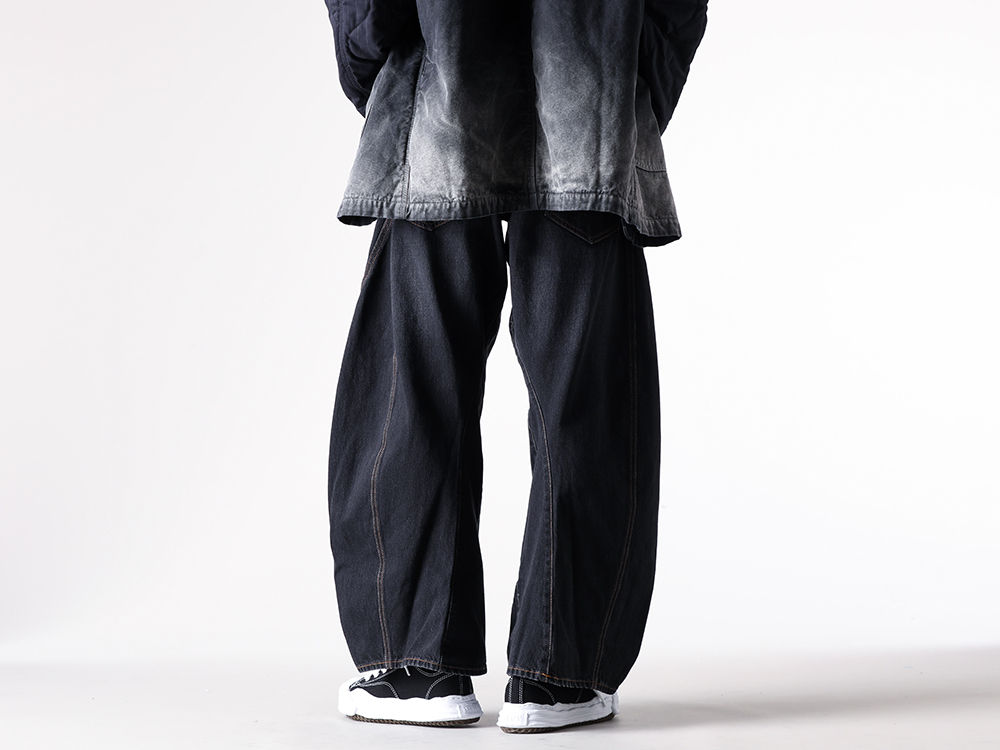 KHOKI - 25-26AW - Pants - 3D cutting denim pants （Black） - 25fw-p-12 4-0012