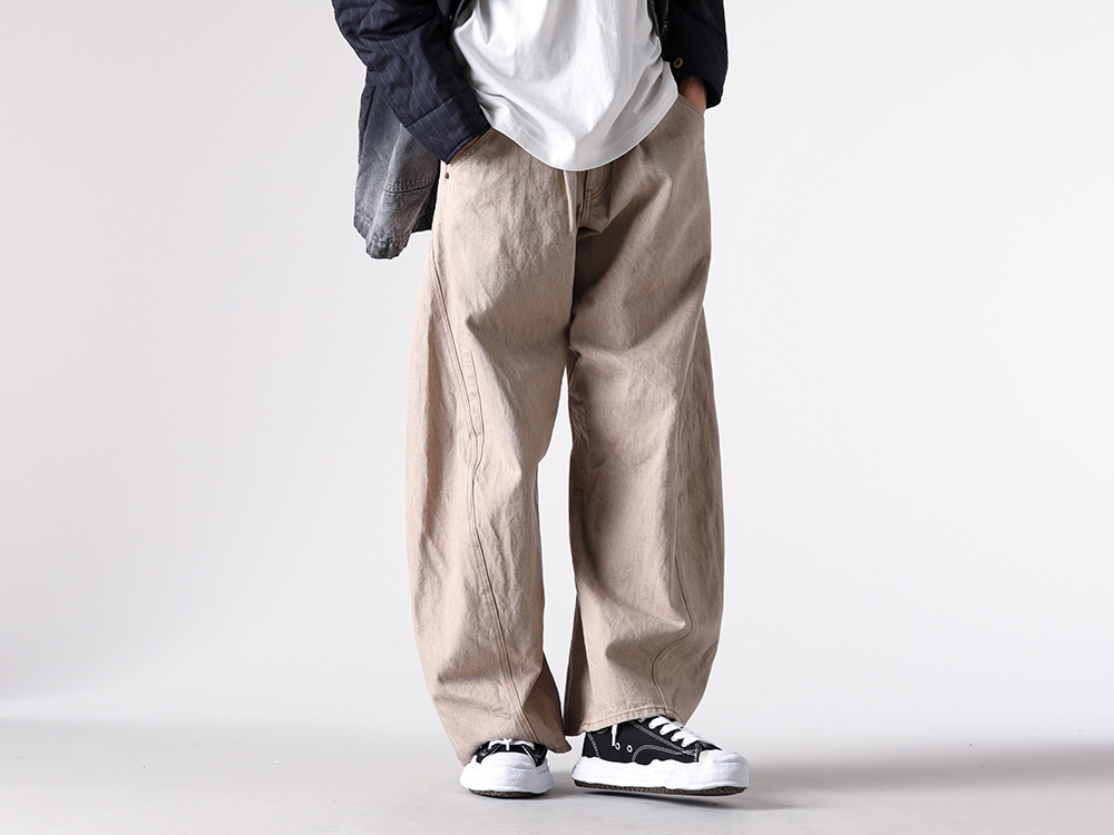 KHOKI - 25-26AW - Pants - 3D cutting denim pants （Beige） - 25fw-p-12 4-0013