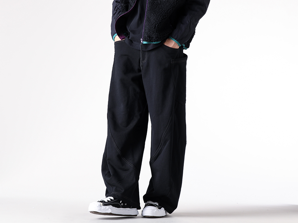 KHOKI - 25-26AW - Pants - 3D cutting sweat pants （Black） - 25fw-p-05 4-003