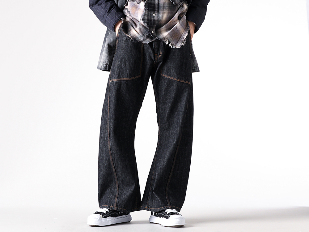 KHOKI - 25-26AW - Pants - 3D cutting denim pants （Black） - 25fw-p-02 4-007