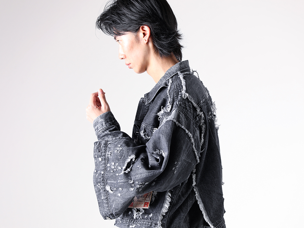 STARTEXCEEDEND セットアップ デニムジャケット フレアパンツ Starting Over ジーンズ ピンタックセミフレアデニムパンツ